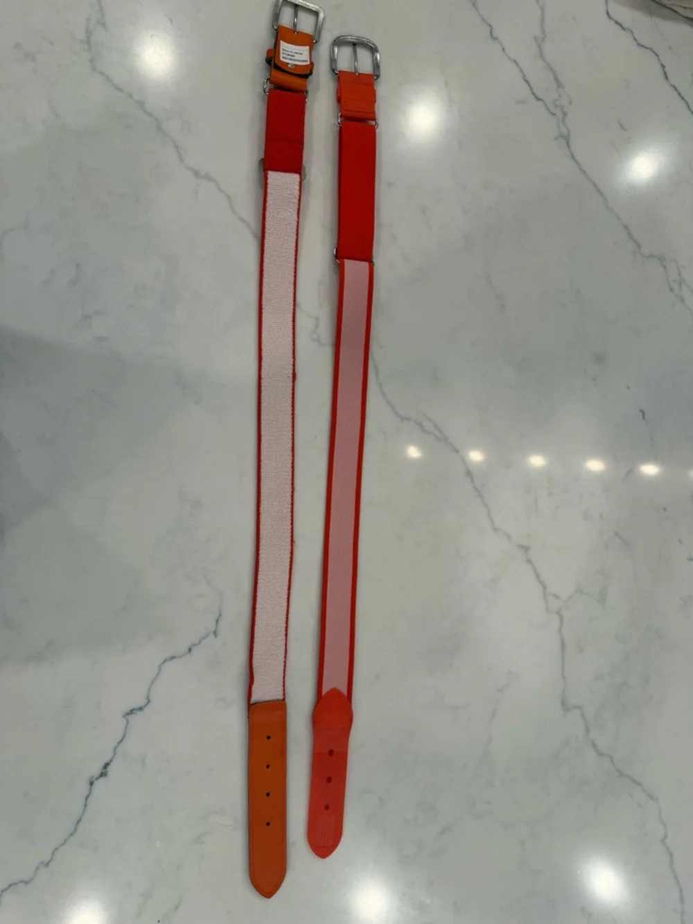 adidas Kids Orange Elastic Softball/Baseball Belts- Pair